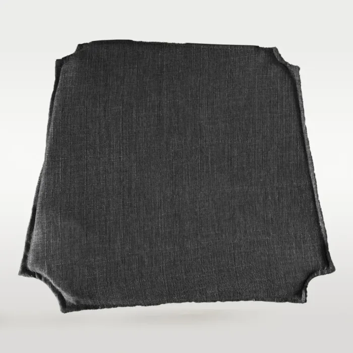 Leinen Sitzkissen für Wishbone Chairs schwarz