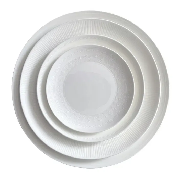 4tlg. Porzellan Teller-Set Pure Filigrane Relief