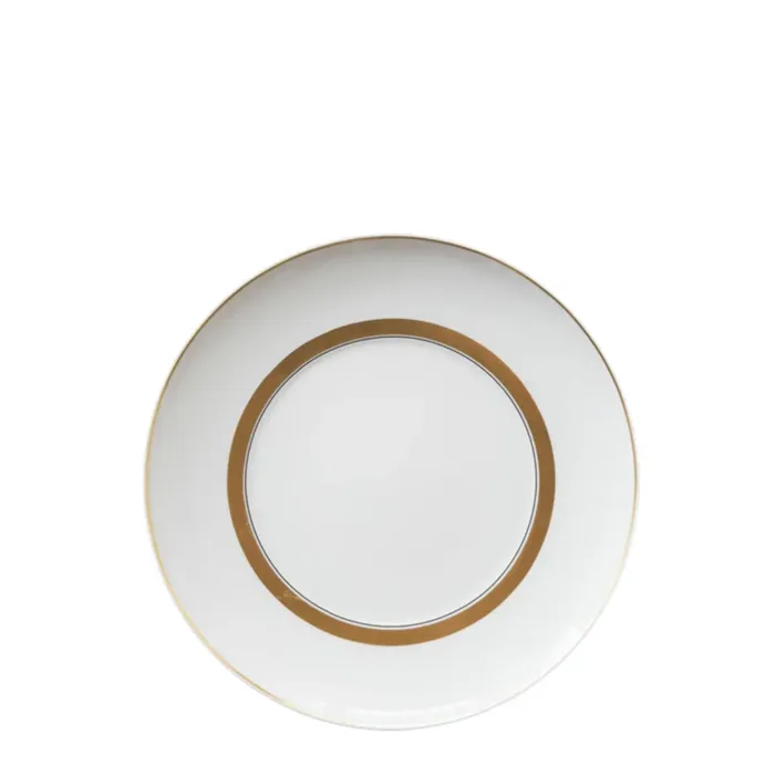 4tlg. Porzellan Teller-Set Shine Gold mit goldrand – Bild 4