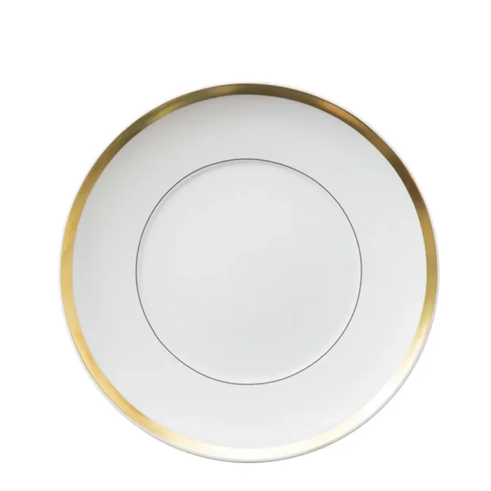 4tlg. Porzellan Teller-Set Shine Gold mit goldrand – Bild 3